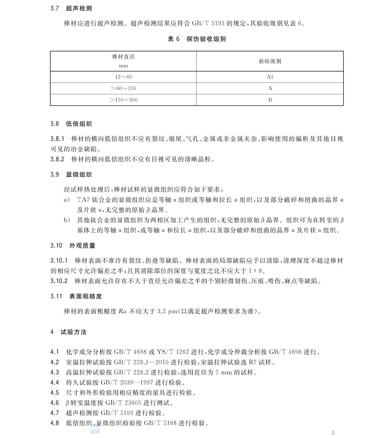 航空航天用高温钛合金棒材国度尺度GB/T 38917-2020